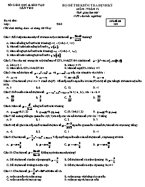 Bộ đề thi kiểm tra định kỳ môn Toán 12